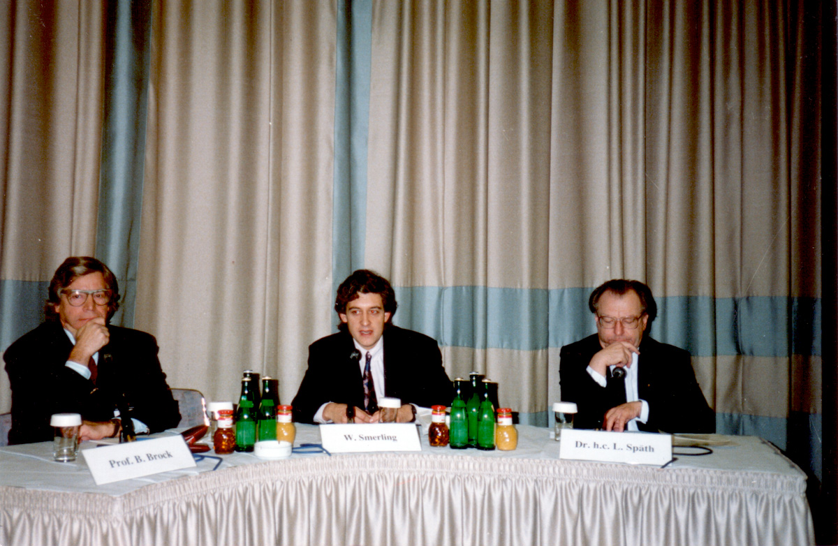Bazon Brock, Walter Smerling, Lothar Späth, 1989