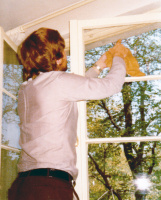 Fensterputzen 1980er Jahre