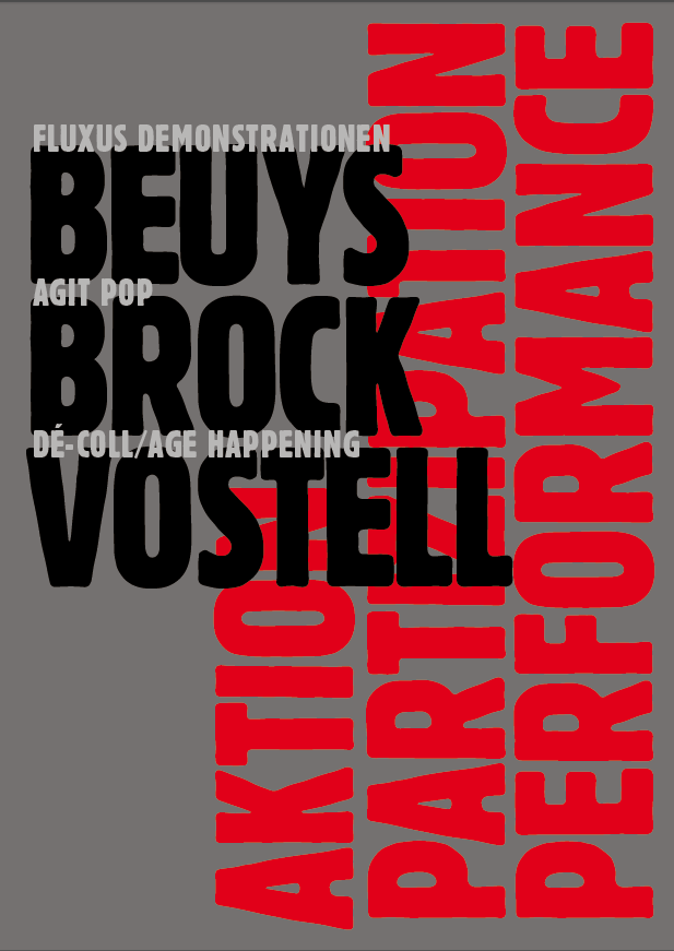 Aktion Demonstration Partizipation. Beuys Brock Vostell Ausstellungsplakat