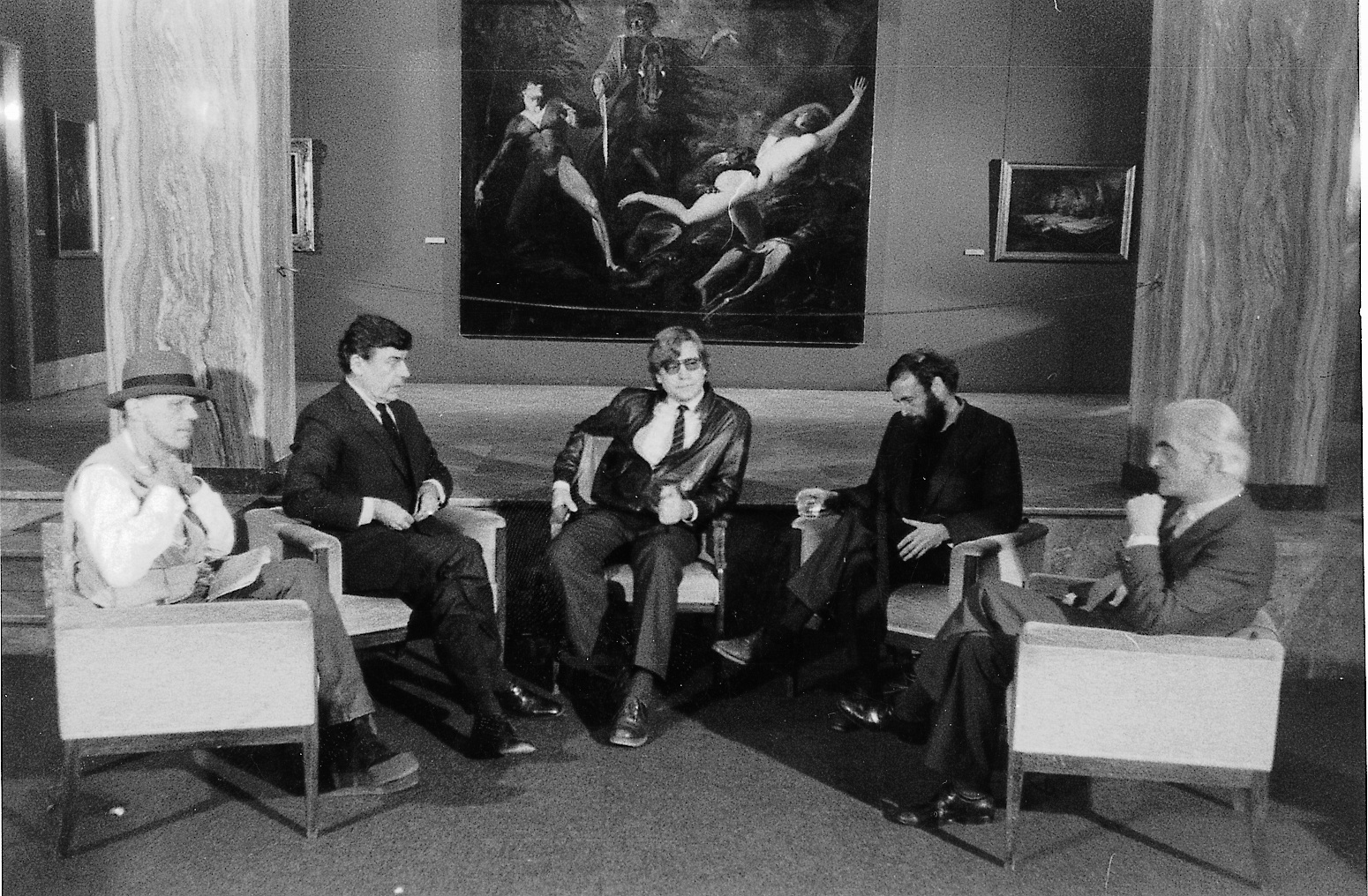 Der Hang zum Gesamtkunstwerk: Beuys, W. J. Siedler, Bazon Brock, Szeemann, Frei Otto, Bild: Zürich, 01.03.1983.