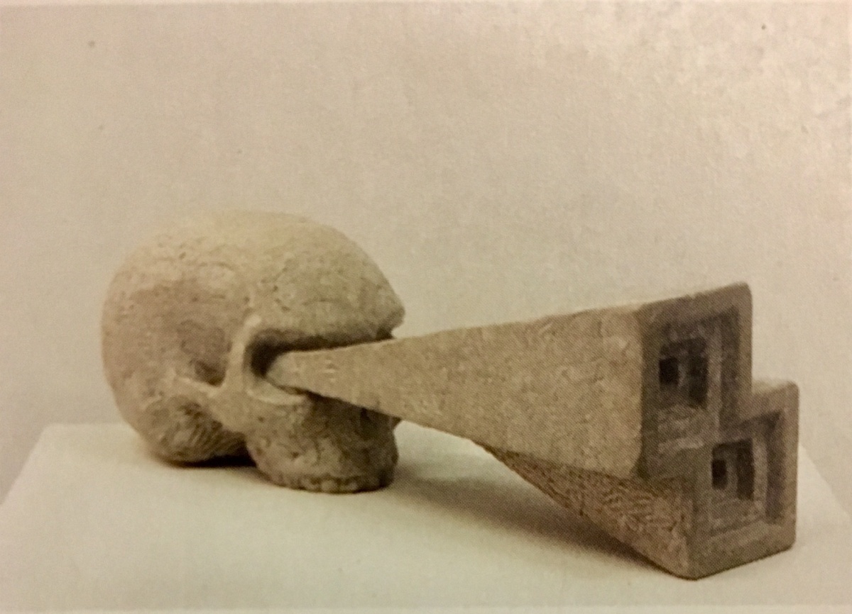 Stefan Rinck: DEATH VISION, Bild: 2013, Sandstone, 50 x 15 x 13 cm, Private Collection, Germany.