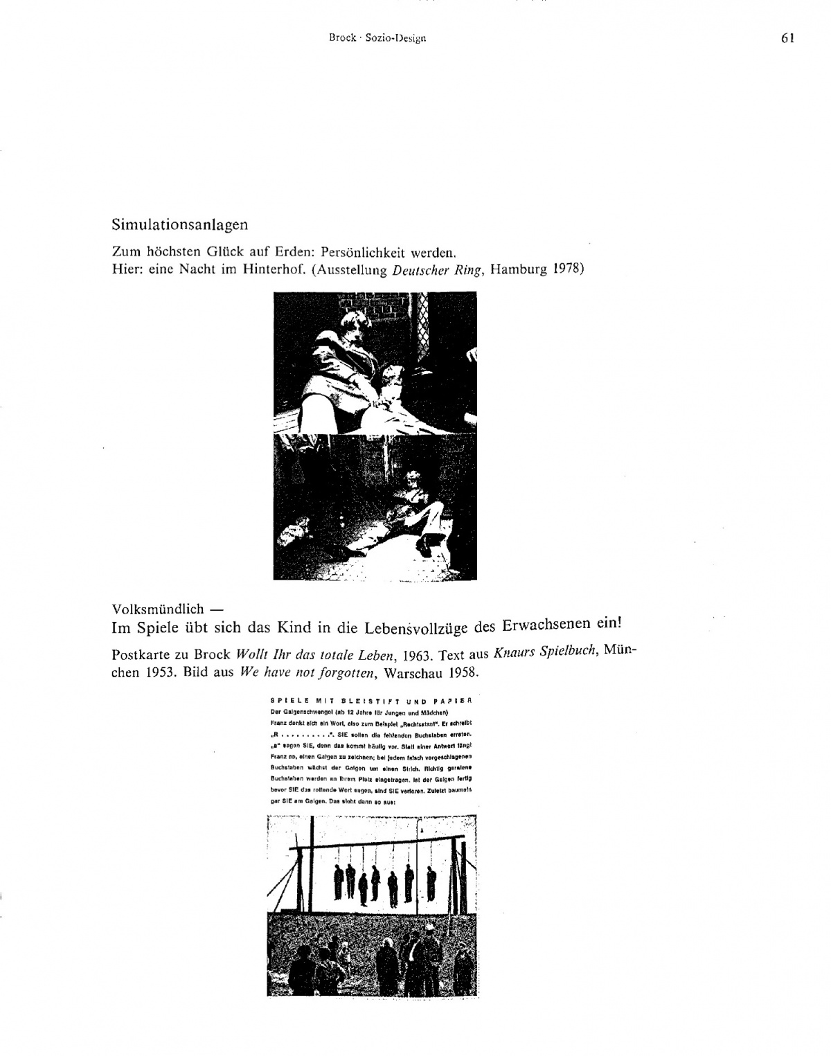 Sozio-Design (Bildessay). In: Design ist unsichtbar. Wien 1981, S. 61