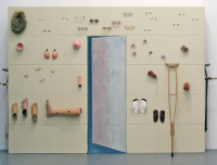Pia fraus-Wand, theoretisches Objekt, Aktion „Lustmarsch durchs Theoriegelände“, 2006