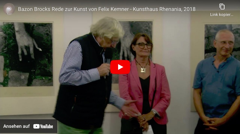Eröffnungsrede zur Ausstellung: Felix Kemner: Sauerstoffhemisphäre „Cosmoos“, Kunsthaus Rhenania, 17.08.2018