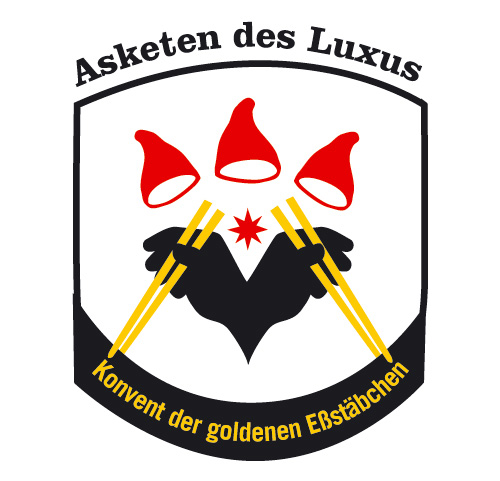Asketen des Luxus – Konvent der goldenen Eßstäbchen, Bild: Wappen.